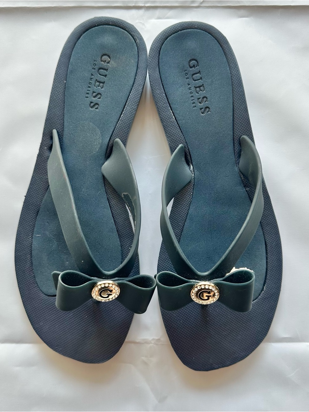 Guess navy blue tutu bowtie sandals, size 36/ 6M